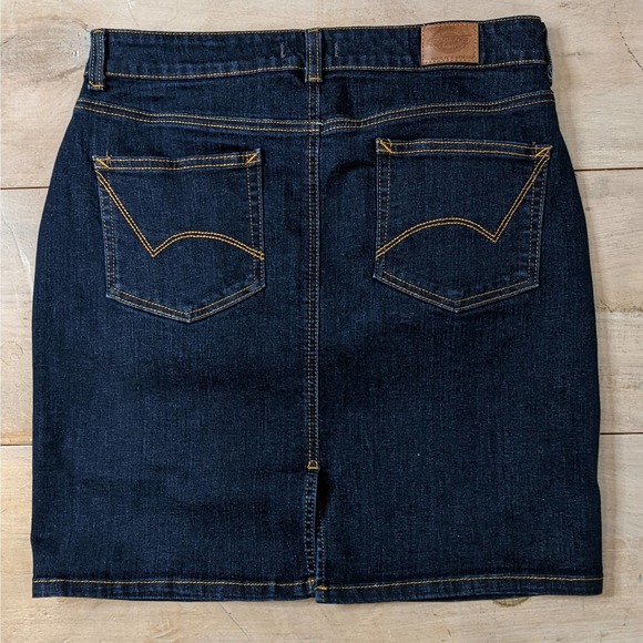 Dickies Straight 5 Pocket Blue Denim Mini Skirt Size 10 - Picture 2 of 4